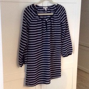 J Crew beautiful cotton/linen stripe tunic